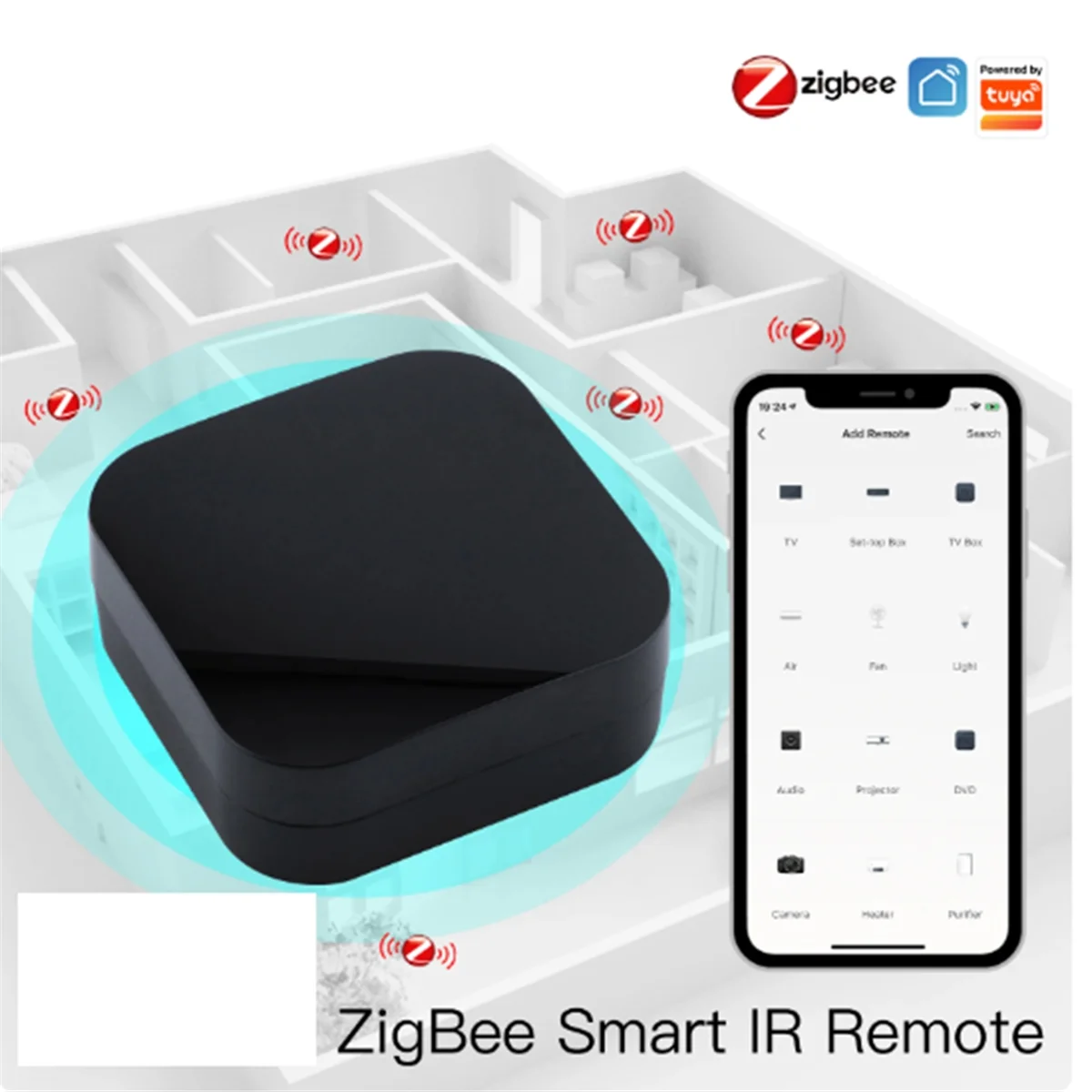 

HIHI UFO-R11 ZigBee Air Conditioner TV IR Remote for Alexa Home Universal Infrared Remote Controller Powered By Tuya
