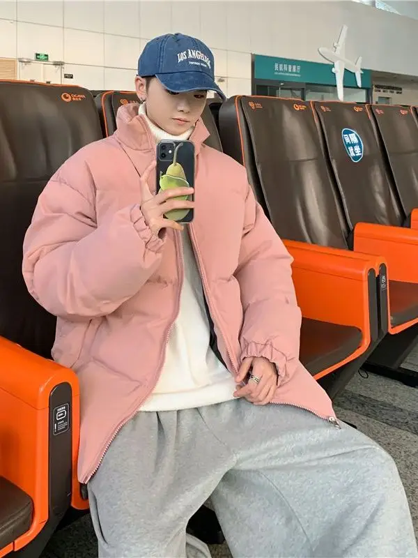 Мужская зимняя верхняя одежда Thiened Cotton Jaet, свободный воротник, модный бренд Hong Kong Sle, теплое полиэфирное волокно