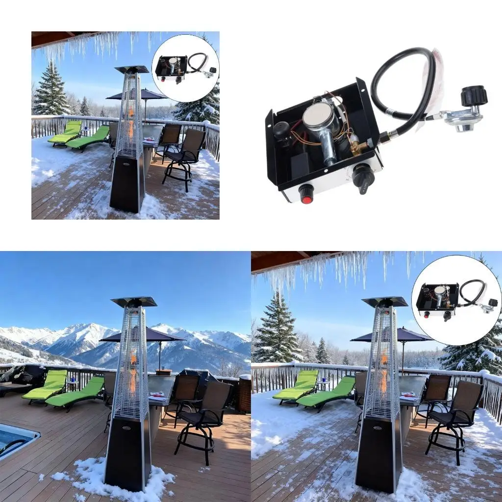   Weatherproofed Quadrilateral Patios Heaters Energy Saving Portables Handle Multiple Angles Heat Distribution