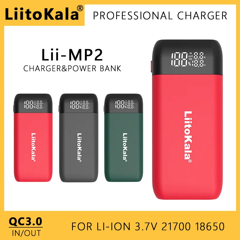 Lii-402 Lii-M4S LiitoKala Lii-MP2 18650 ładowarka do 3.7V 26650 21700 14500 szybkie ładowanie inteligentnej ładowarki