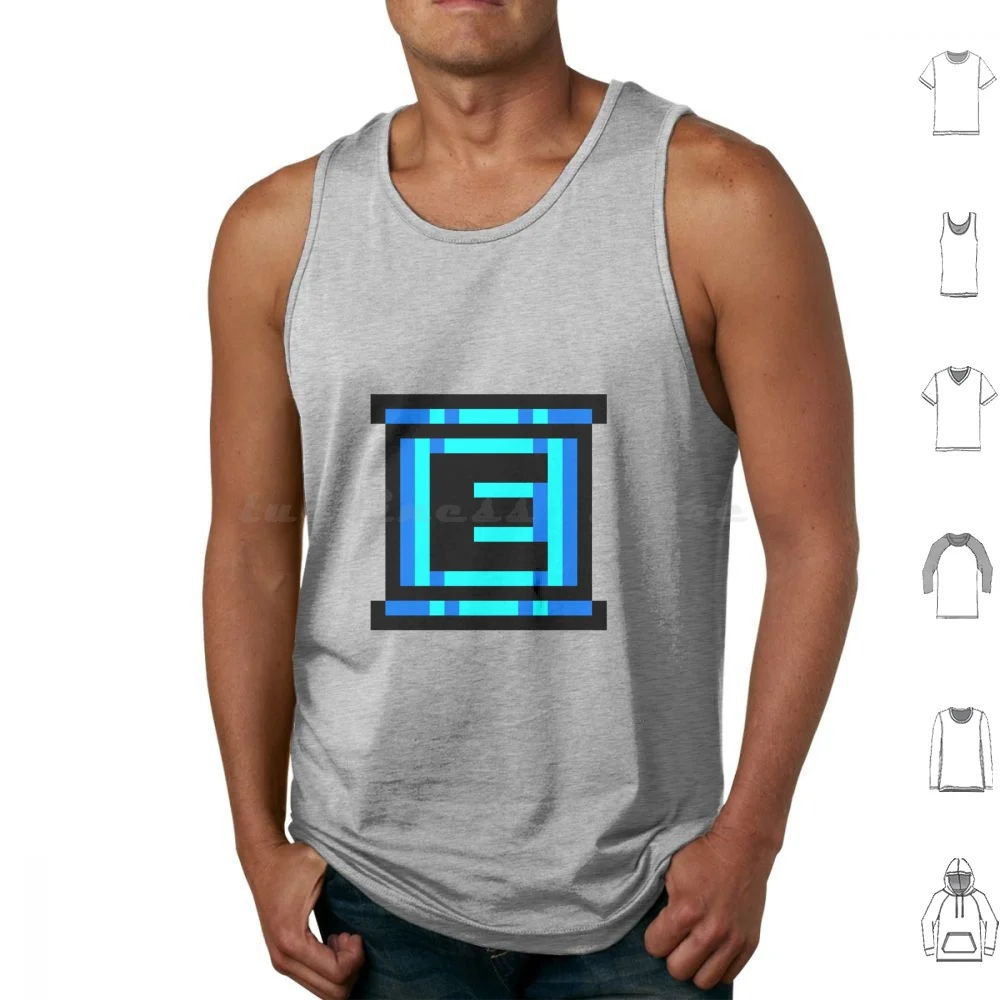 E-Tank Tank Tops Print Cotton Pixelart Megaman 2 Rockman 2 Rockman Megaman Mega Man Gamer Video Games Old Gamer Pop Culture