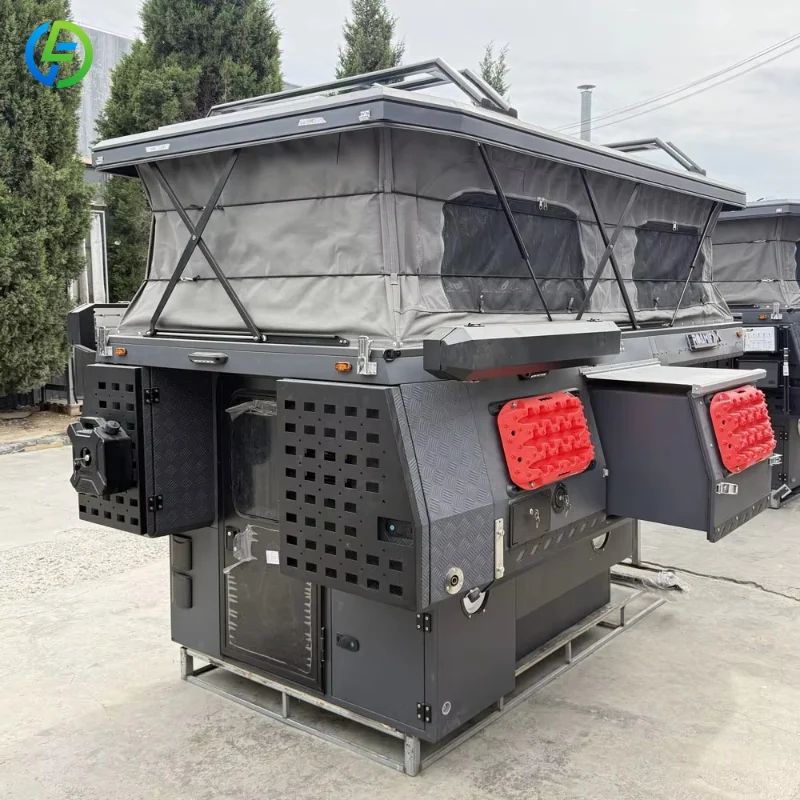 Off Road Aluminum Pickup Camper Waterproof Truck Bed Caravan Outdoor Camping Travel Trailer Custom Solution