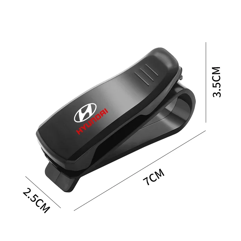 نظارات شمسية للسيارة مشبك حامل بطاقة قوس حافظة أقلام نظارات اكسسوارات السيارات لشركة هيونداي كريتا IX35 سانتافي سوناتا N Line #2