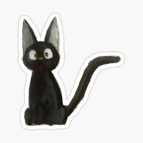 Kiki Is Delivery Service Jiji Watercolor  5PCS Stickers for Bumper Cartoon Kid Room Stickers Home Living Room Window Cute