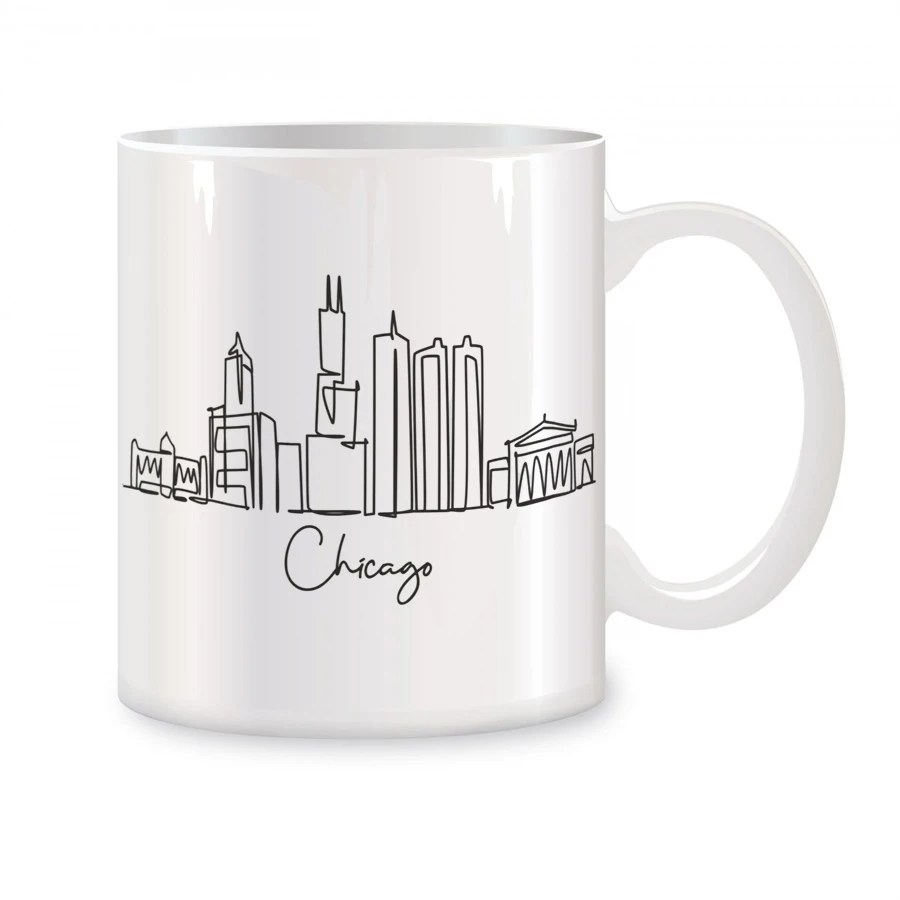 

Skyline Coffee Mug for Women Men, City Landscape Cups Birthday Novelty Coffee Ceramic Tea Cups White 11 oz