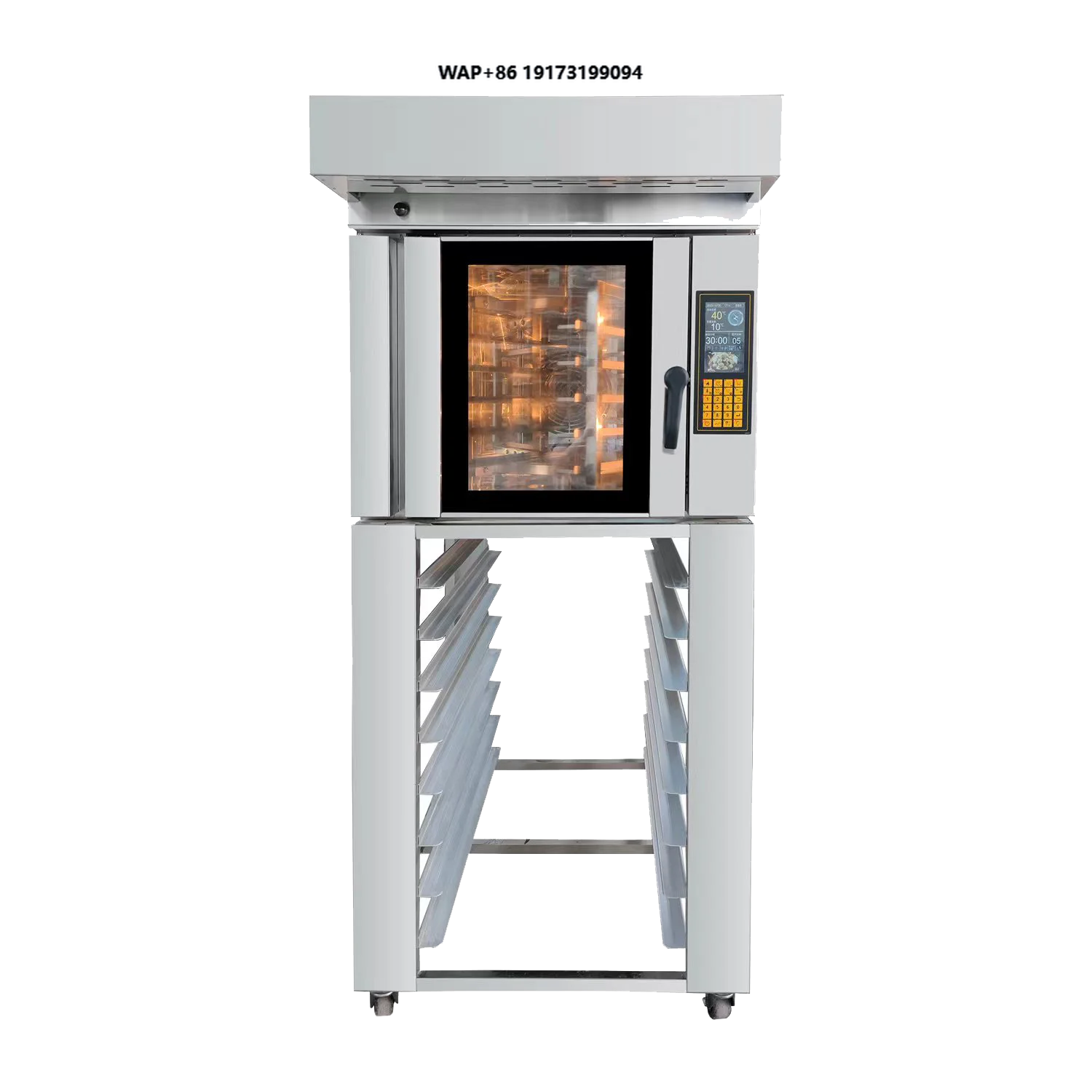 Linkrich Commercial New Hot Air Electric 5 Trays Rotary Bread Cake Pizza Convection Bakery Oven for Restaurants Food Shops