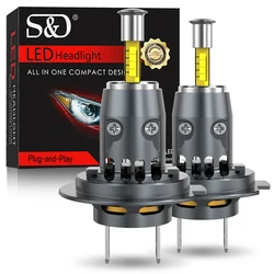 30000LM H7 LED Car Headlight Bulb Canbus Led Light for Wireless With Fan CSP 4 sides Auto Mini H7 Bulbs Fog Lights 6500K 12V