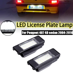 1Pair LED License Number Plate Light Canbus Error Free For Peugeot 207 CC 308 MK2 2008 208 Citroen Rear Plate Lamp 9682403680