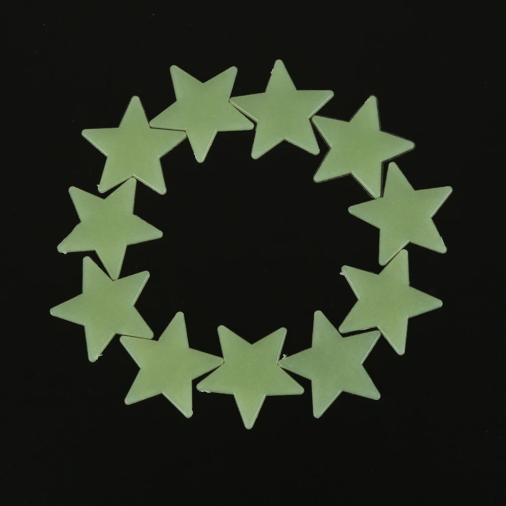 1 ~ 8PCS adesivo da parete luminoso stella luminoso fluorescente 3D bambini camera da letto soffitto casa scuro luogo stella adesivi murali