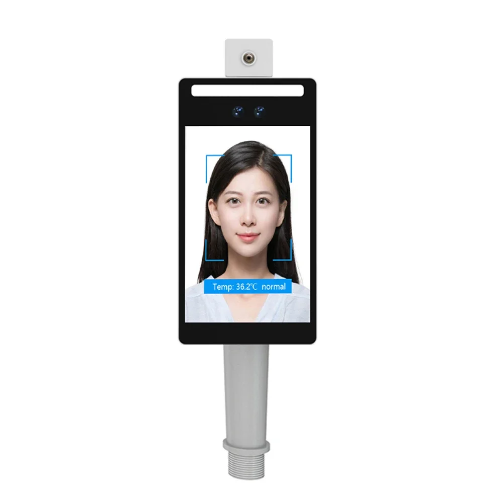 8 Inch Face Recognition Door Access Control Terminal Dynamic IR Camera Facial Recognition Temperature Measurement Machine