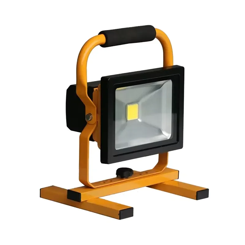50W Cordless COB LED Work Light 5000LM Dimmable Floodlight IP54 Waterproof Portable Bracket for Workshop Garage Outdoor