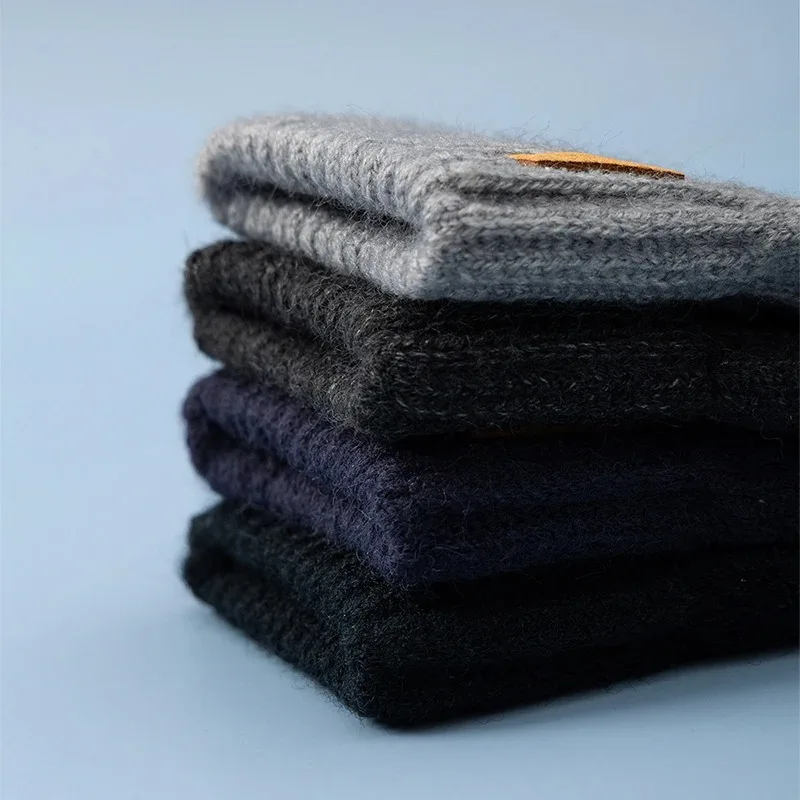 قفازات دافئة من القطيفة بدون أصابع، قفازات محبوكة للجنسين لخريف وشتاء الرياضات الخارجية للرجال والنساء