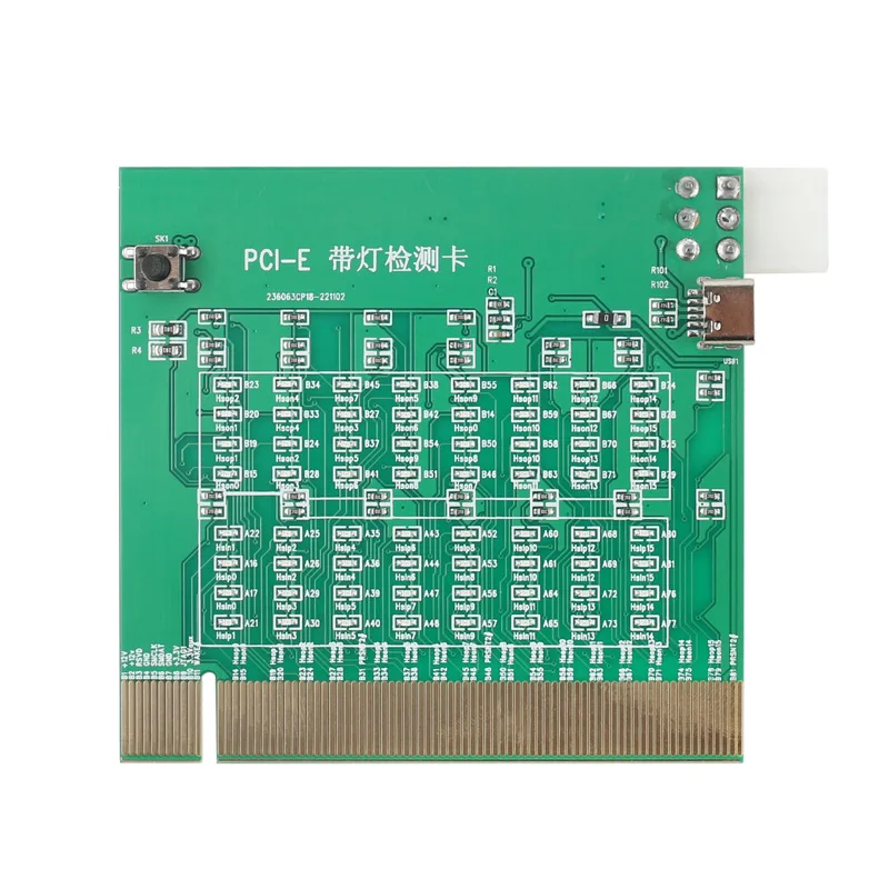 PCI-E 16X 8X 4X PCI Express Slot Tester Card For Motherbaor Detect The Southbridge Short Or Open PCI-E With Light Tester