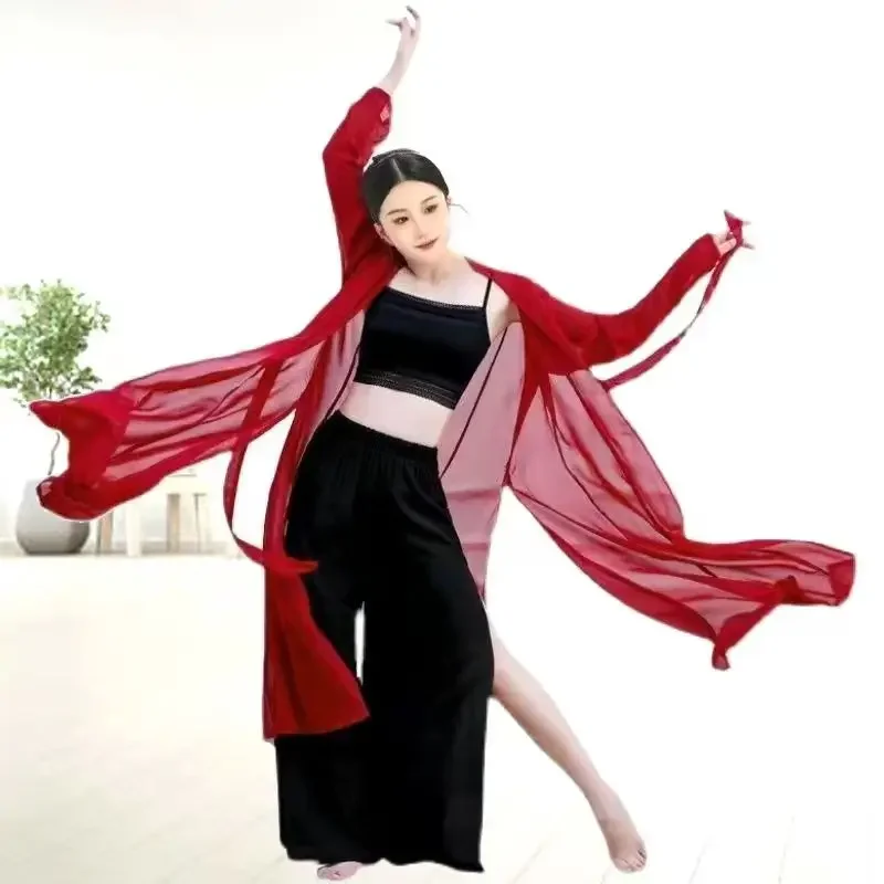 الشيفون الغنائي الجاز الحديثة البطن الباليه الرقص النساء زي هالوين الجنية كيب فستان الحفلات عباءة كرنفال شال ملون #2