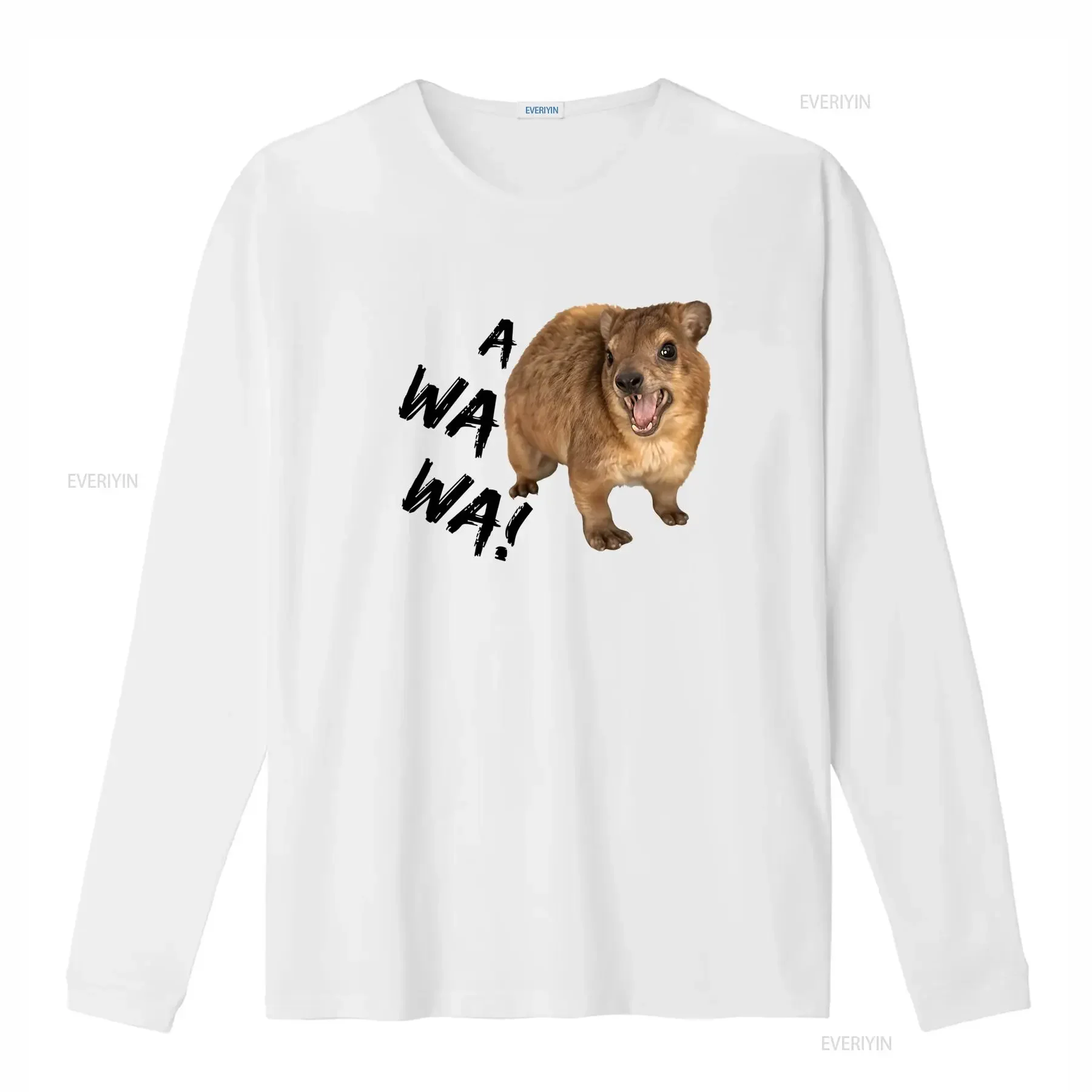 Awawa Funny Angry Screaming Hyrax Meme T Shirt for Casual Cool vintage Washed streetwear Stylish Unisex Versatile Soft
