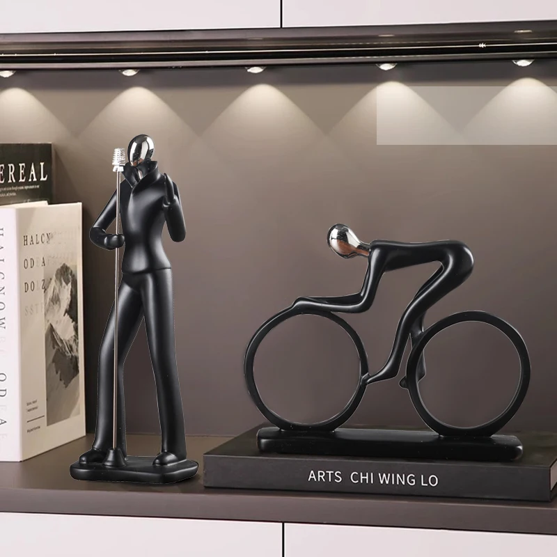 شخصية رياضية إبداعية لسطح المكتب وخزانة مشروبات لغرفة المعيشة وديكور خزانة عرض المكتب