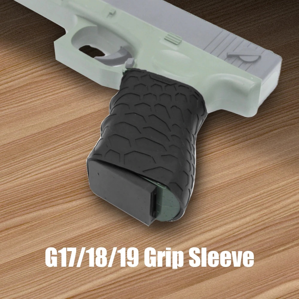 Tactical Pistol Silicone Grip Sleeve for Glock 17 18 19 Handgun Handle Anti-Slip Protect Sleeve for Hunting Accessories
