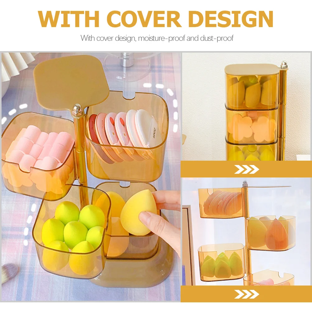 Pudełko na gąbeczki do makijażu, pyłoszczelne, wytrzymałe, bezpieczne, przenośne, dekoracja domu, pojemnik na puder, organizer na kosmetyki