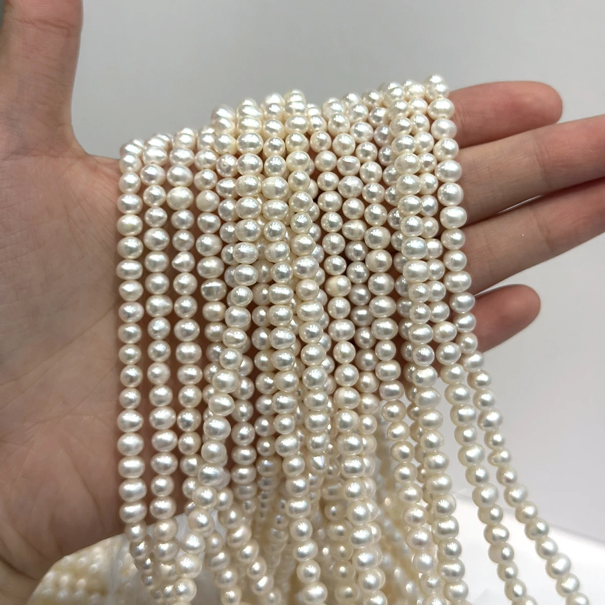 AA Potato Pearl Natural Freshwater White Pearl 4-5mm For Jewelry Making DIY Accessory Handicraft Supplies