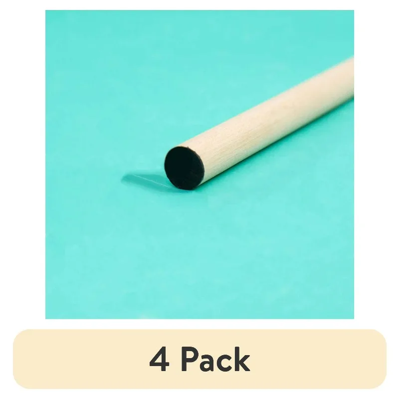 

Wood Dowel, 36” Long, 7/16-inch Diameter, Black Ends