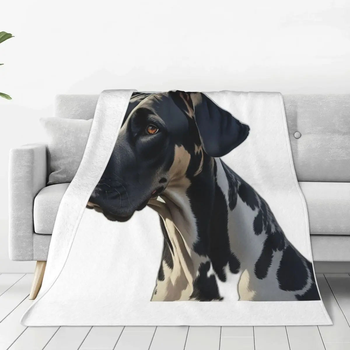 Digital Majesty Great Dane Splendor Blanket Flannel Soft Sofa Throw Blankets For Couch Bedding Travel Throws Bedspread Quilt