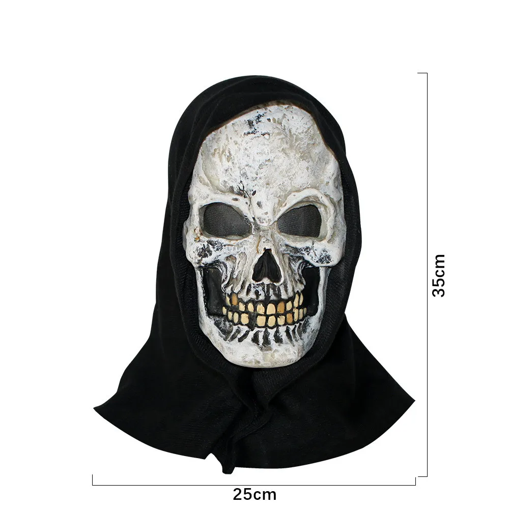 Schädelmaske Gruselige Skelett-Geistergesichts-Maske Unheimliche Vollkopf-Latex-Dämonenmaske Realistische Halloween-Cosplay-Requisiten – Detail 5