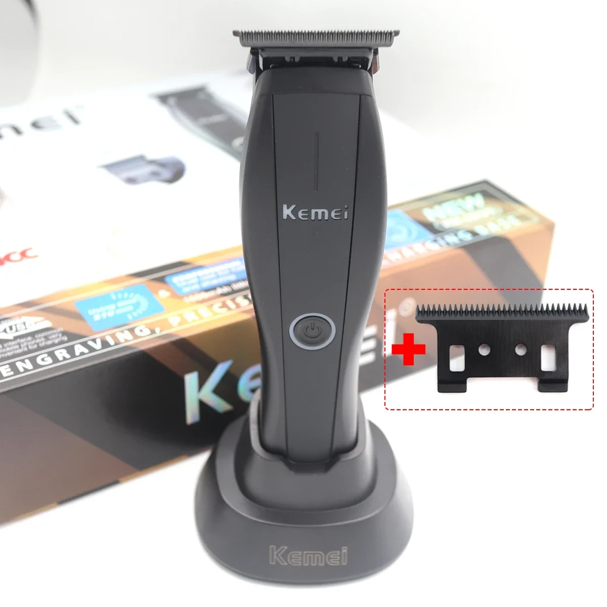 

Kemei KM2295 Professional Hair Clipper for Men Base Charger Finishing Machine Zero Gapped Hair Trimmer DLC Blade Haircut Machine