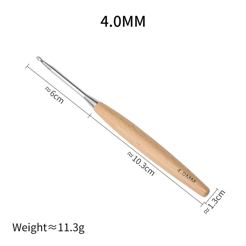 3-12mm Solid Wood Handle Crochet Knitting Needles Hooks Multi Size Sewing Accessories Wool Crocheting Lace Weave Craft Needle