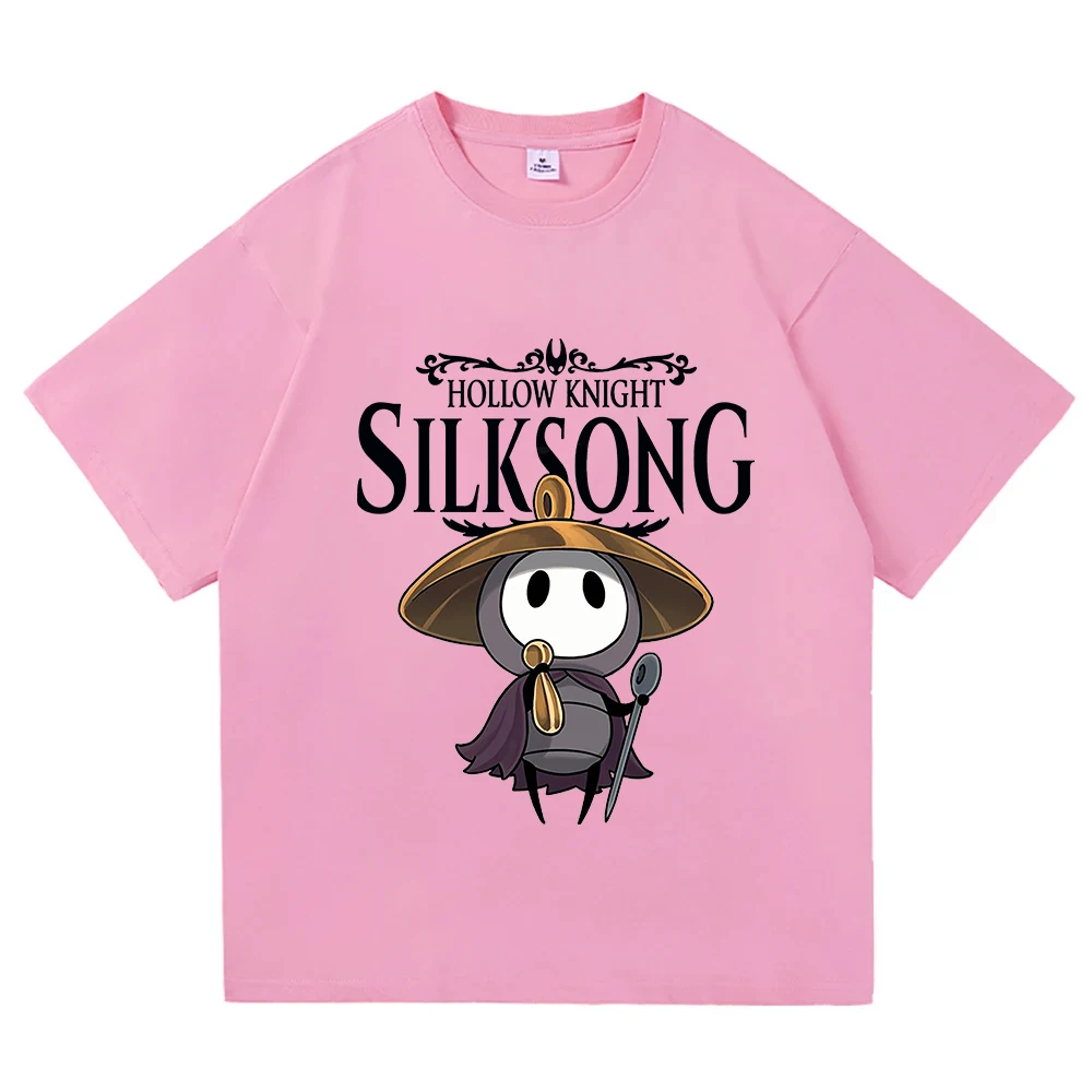 

Футболки Sherma Song Hollow Knight Silksong, забавные футболки с цитатой в стиле Харадзюку, футболки с мультяшным принтом, хлопковая повседневная одежда унисекс