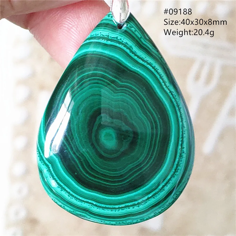 Natural Green Malachite Chrysocolla Pendant Jewelry Women Water Drop Green Malachite Necklace Rare AAAAAA