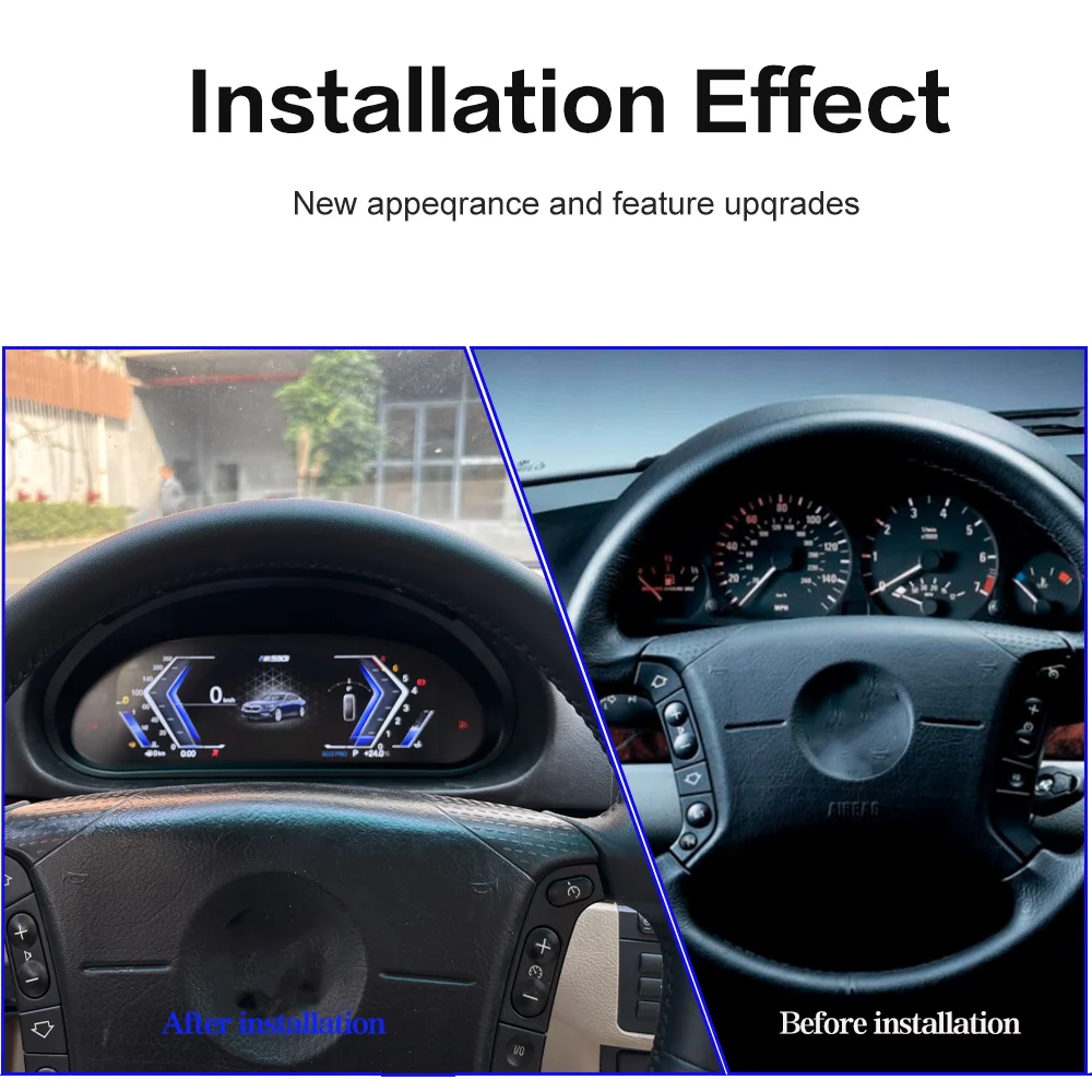 10.25” For BMW 3 Series E46 M3 1998-2006 Car LCD Dashboard Digital Cluster Cockpit Instrument Speedometer Multifunctional