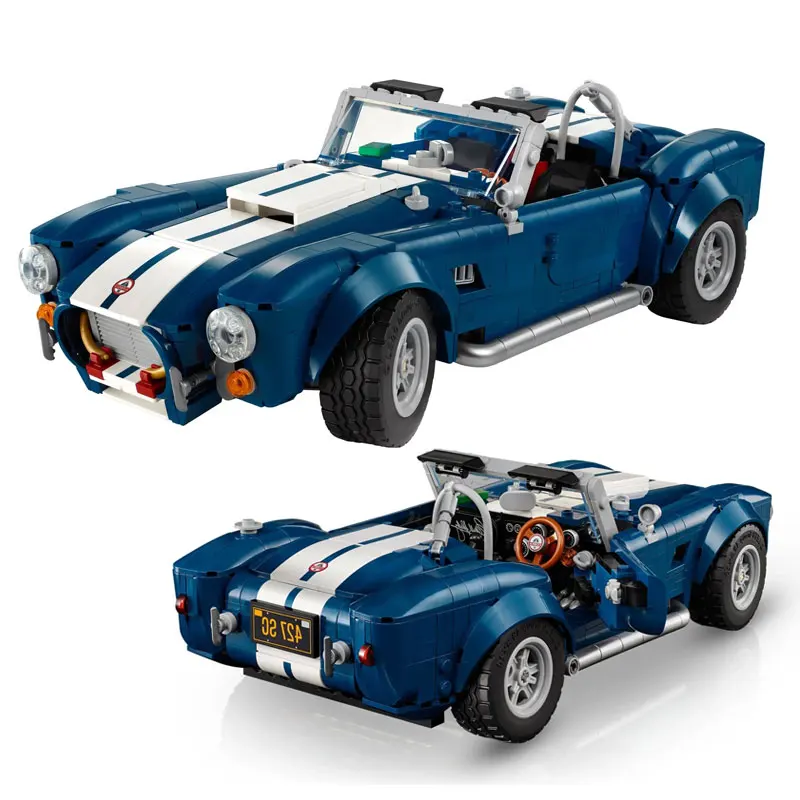 

1241PCS Creative Shelby Cobra 427 S/C Sport Racing Car Building Blocks Assemble Bricks Vehicle Toy Gift For Children Kids