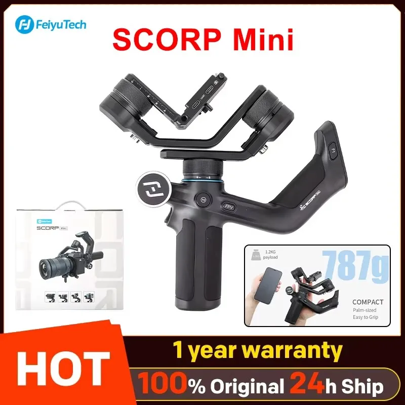 FeiyuTech SCORP Mini-1 three Axis Handheld All-in-One Gimbal Stabilizer for GoPro Smartphone Mirrorless Camera