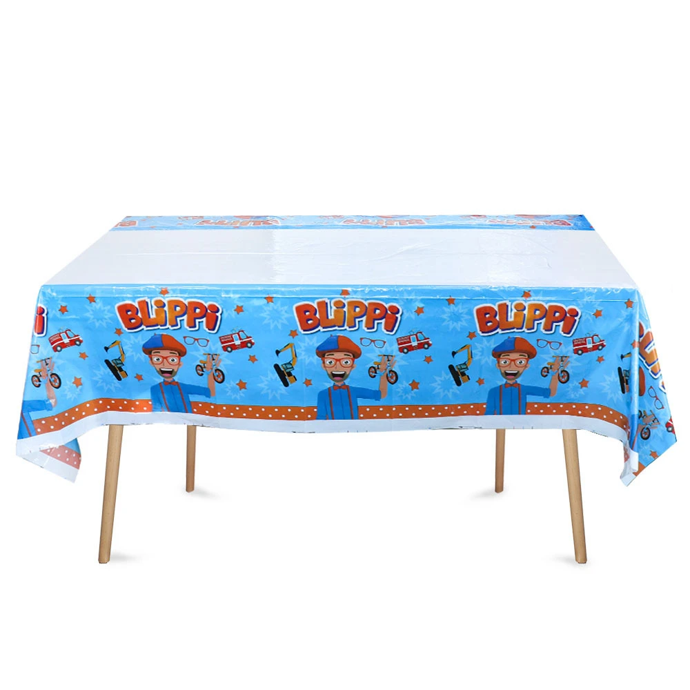 1pcs/lot  teacher Blippis Tablecloth Happy Birthday Supplies Decorations Tablecover Baby Shower christmas Plastic Tableware