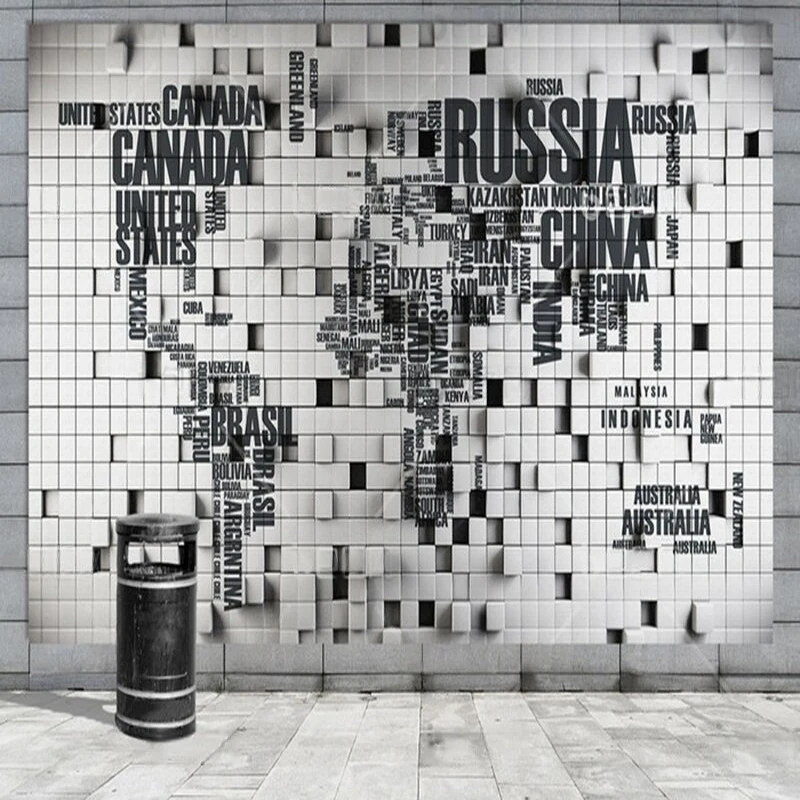 

Modern Nordic personalized geometric letter TV bedroom home decoration background wall painting