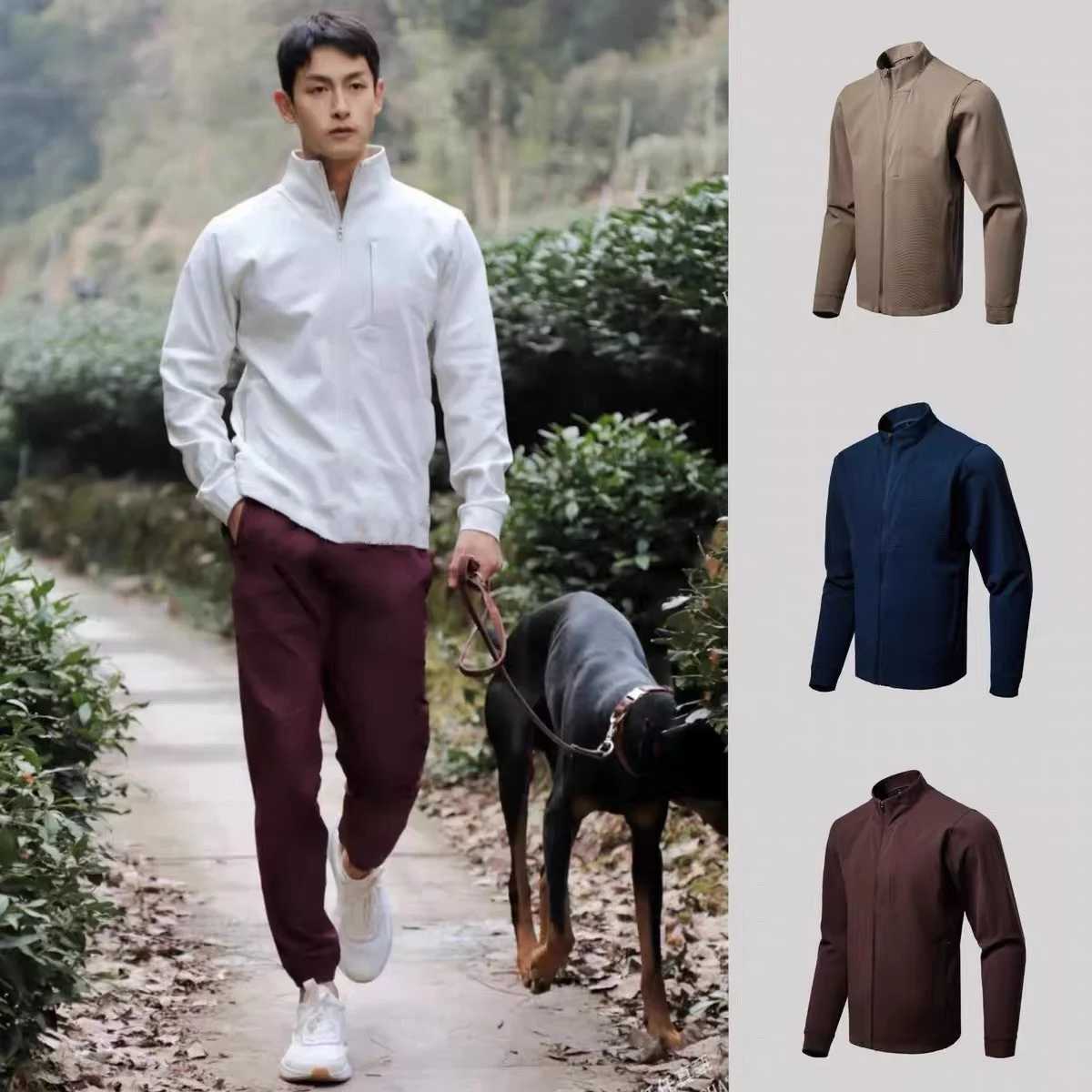 

Осенне-зимняя спортивная повседневная вязаная куртка с множеством карманов, быстросохнущая, с воротником-стойкой и застежкой-молнией, для мужчин и женщин