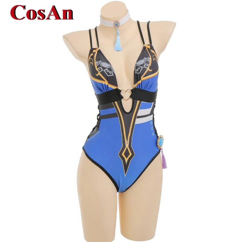 Costume CosAn du Jeu Genshin Impact Yelan, Interrupteur Maillot de Bain, Combinaisons d'Été, Vêtements de Printemps