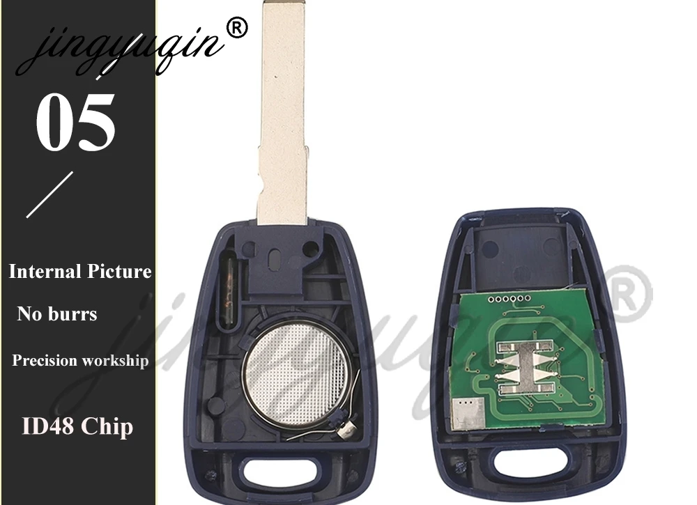 jingyuqin P/N: 71744151 Fernbedienung für Autoschlüssel, 1 Taste, 433 MHz, ID48, für Fiat Doblo 2001–2010, Albea Palio Punto 2005, 2006, 2007, 2008 – Detail 10