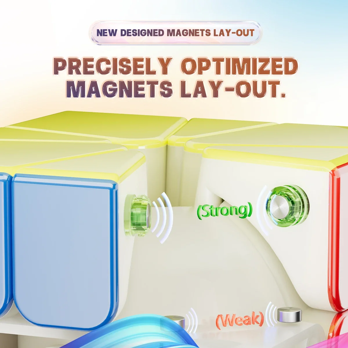 ลูกบาศก์แม่เหล็ก YJ SQ1 V2 MGC รุ่นมืออาชีพ ของเล่นฝึกสมาธิ Yongjun MGC Square-1 Cubo Magico Puzzle