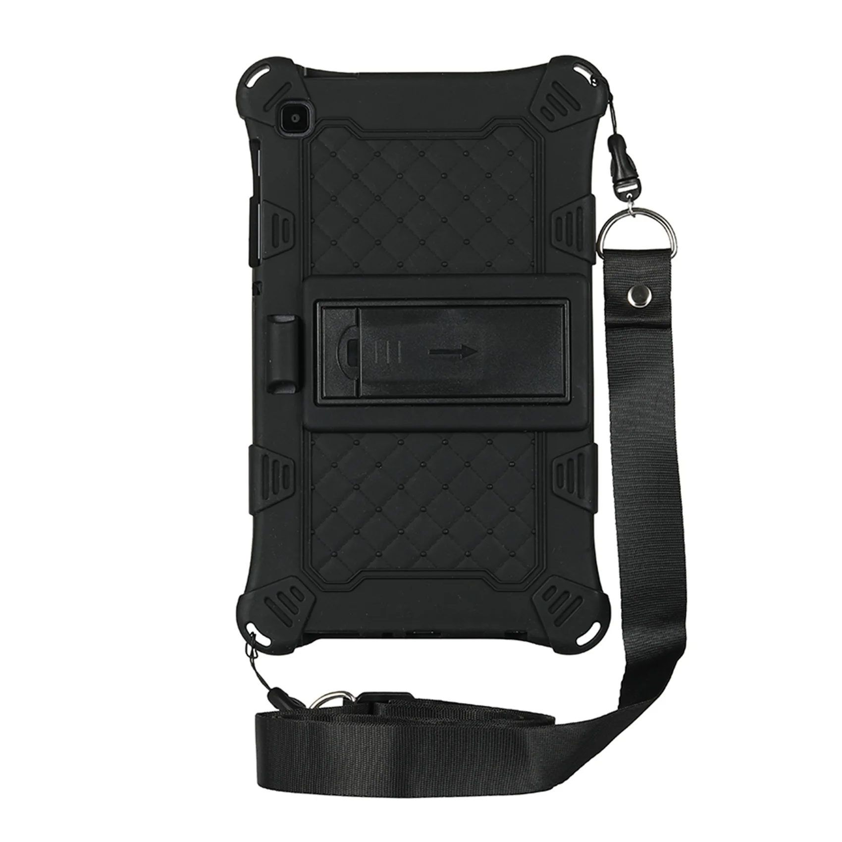 Силиконовый чехол для планшета Samsung Tab A7 Lite, 8,7 дюйма, 2021 дюйма, T220, T225, черная Подставка для планшета с ручкой и ремешком