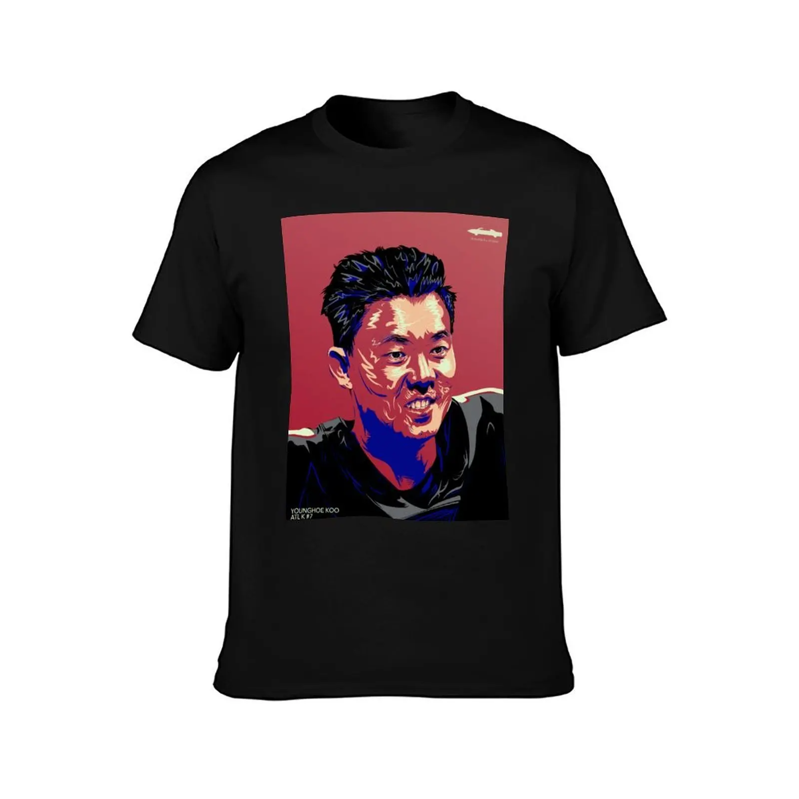 Younghoe Koo Falcons Kicker T-Shirt, Summer Casual Cotton Tee, Oversized Streetwear Tops, Vintage Graphic Print, 100% Cotton
