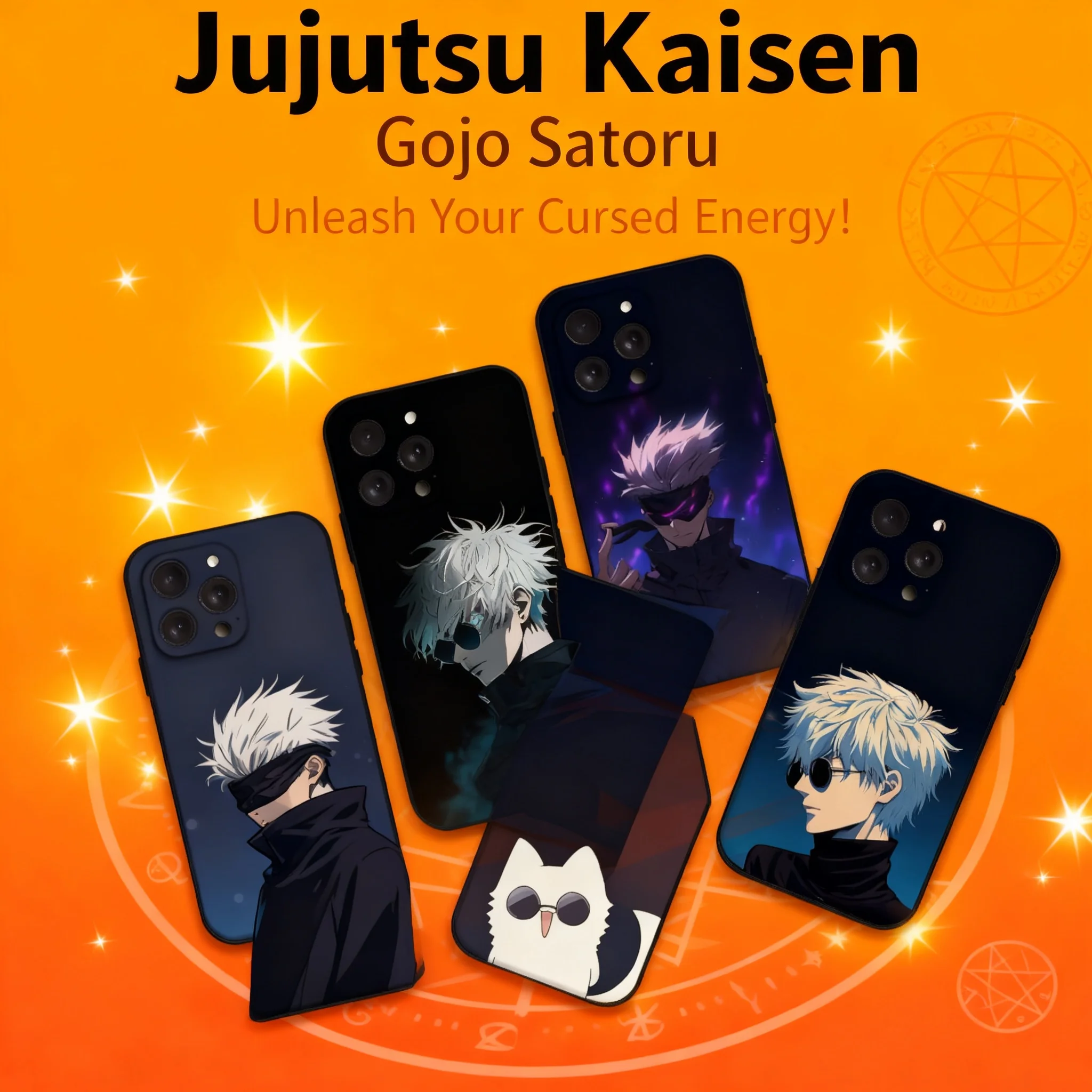 

Чехол для телефона Jujutsu Kaisen Gojo Satoru, совместимый с iPhone 17, 11, XR, 15, 16 Pro, с полным покрытием, противоударный, стильный, для мужчин, трендовый