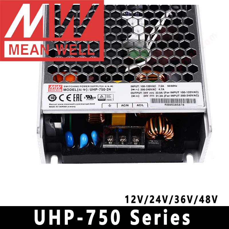 Original Mean Well UHP-750-12/24/36/48 meanwell UHP-750 Series 750W Fanless design Slim Type with PFC Switching Power Supply