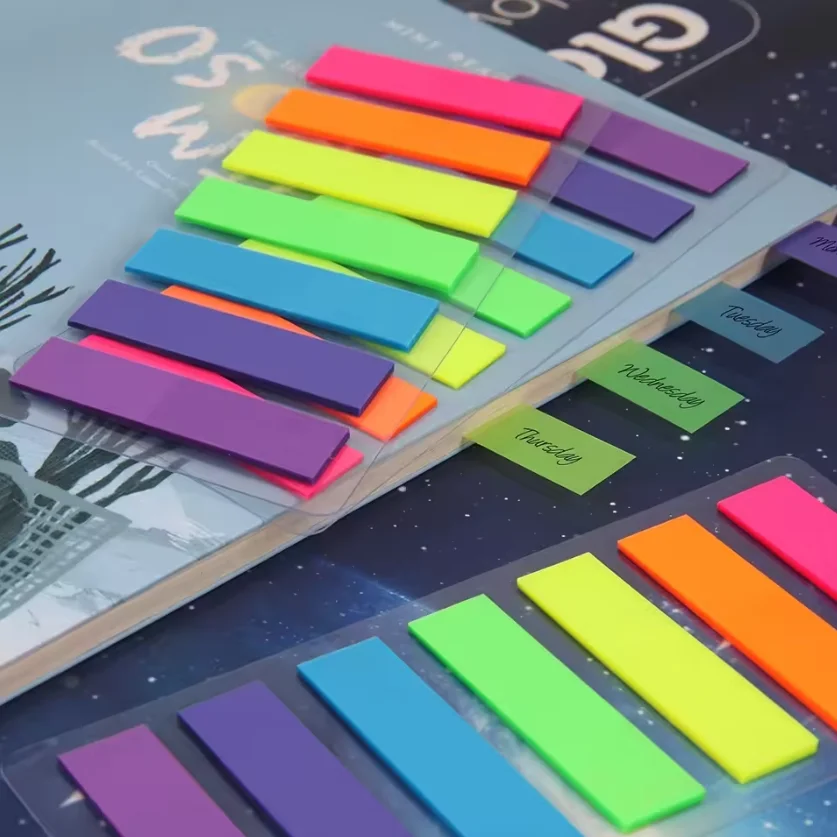700 sheets Color Index Stickers Index Stickers Student Reading Markers 5pcs Markers Colorful Transparent Sticky Notes