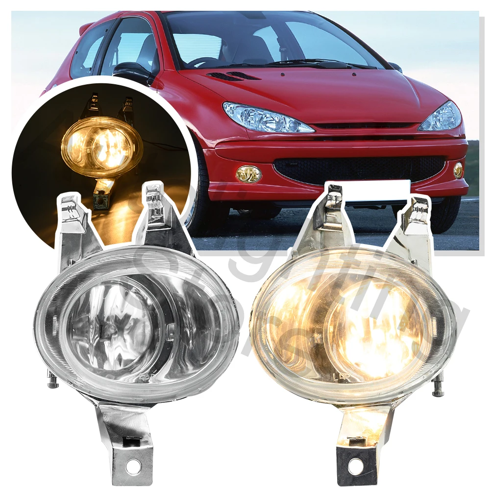 2 sztuki halogenowych świateł przeciwmgielnych DRL do Peugeot 206 S16 GTI CC SW 1998 1999 2000-2007 Zespół przednich świateł do jazdy dziennej