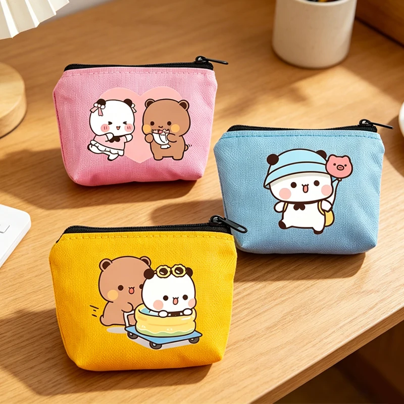 Porte-monnaie Bubu Dudu Ours Mignon pour Garçons et Filles, Sac à Monnaie Anime Cartoon Kawaii, Mini Pochette de Rangement pour Clés et Cartes pour Étudiants, Cadeaux pour Enfants