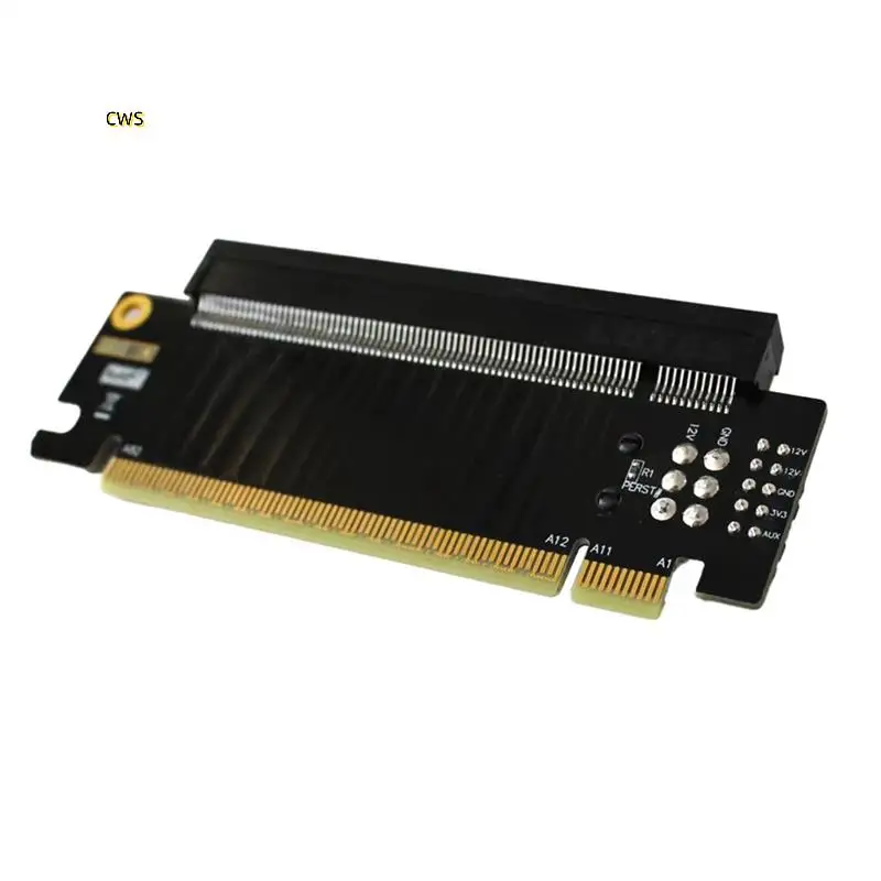 PCI-E X16 Half Height To Full Height Extension Riser Card Pcie 5.0 X16 Test Adapter Protector Card For 1U 2U Server