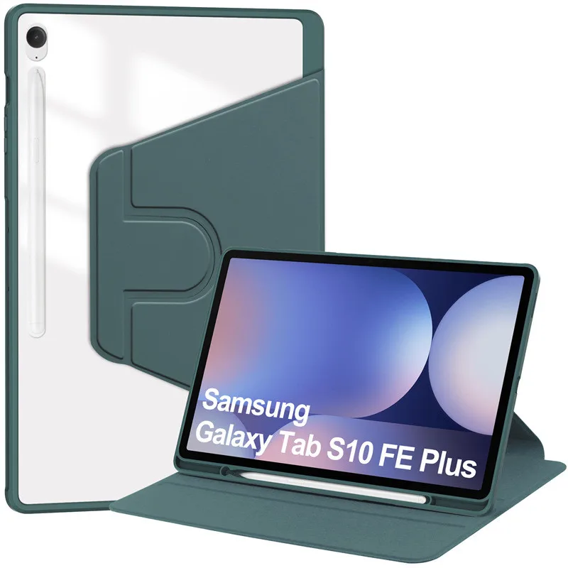 

For Samsung Galaxy Tab S11 11 inch 2025 Case Magnetic Folio Stand Transparent Back funda SM-X730/SM-X736 11" Cover with pen slot