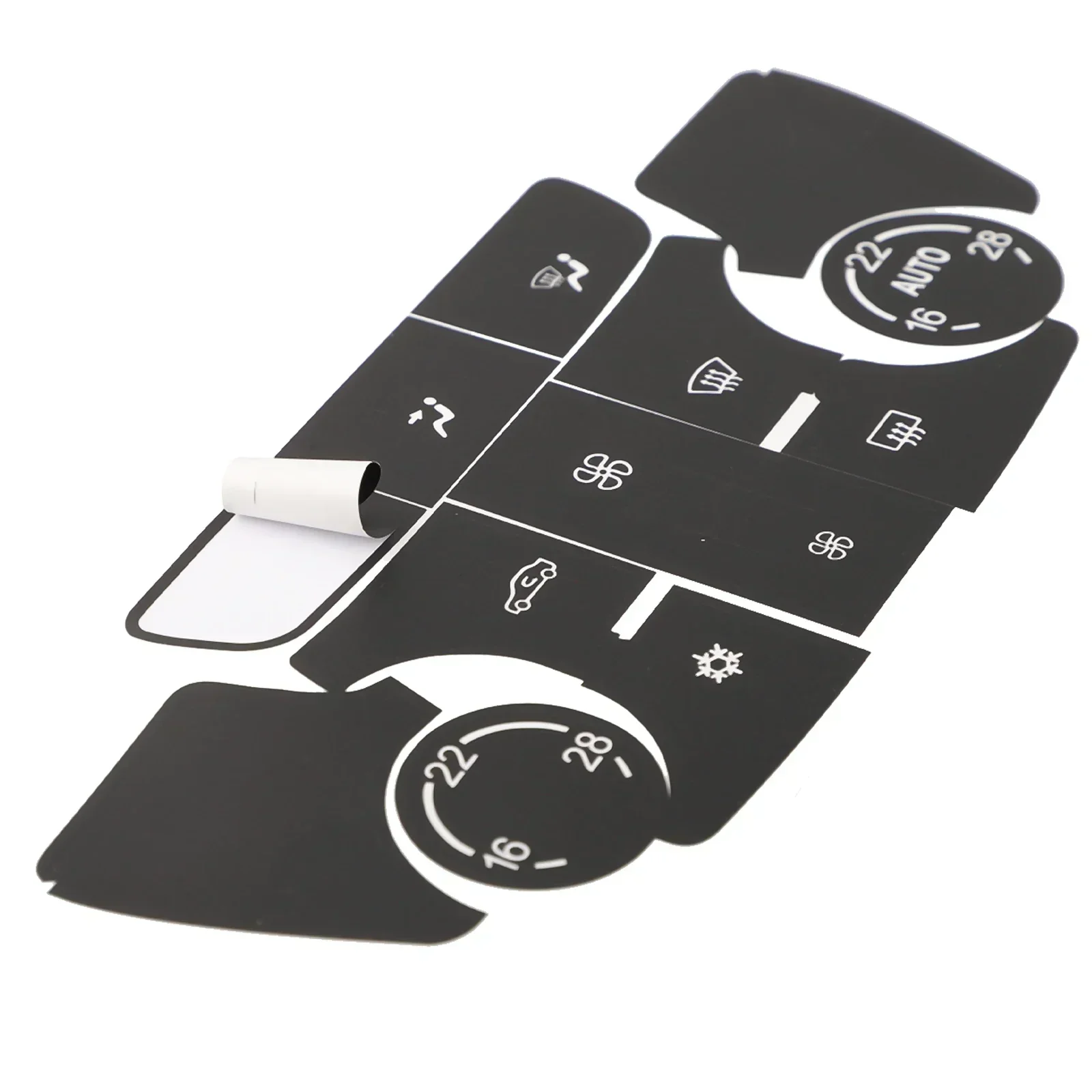 Car Air Conditioning Stickers Center Console Button Decals Black Button Repair Accessories Set For Buick For Verano For Encore