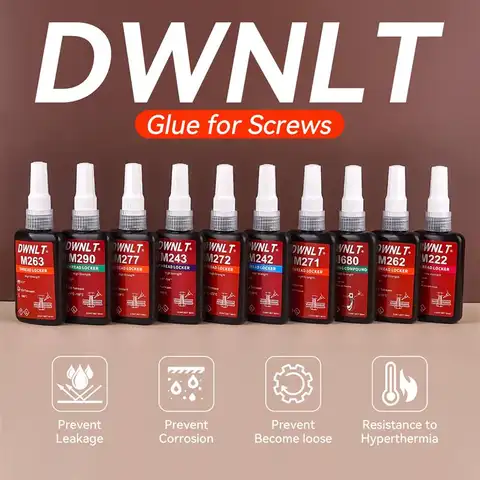 50ml loctitantes threadlocker 222 242 243 262 263 271 272 277 290 cola de parafuso azul agentes de travamento de rosca cola anaeróbica anti-solta